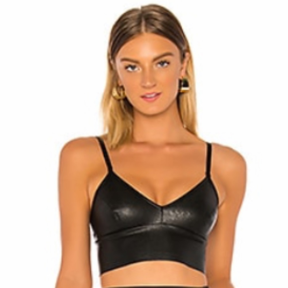 Revolve leather bralette
